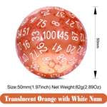 Dice Habit Dice Habit d100 Translucent Orange