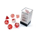 Chessex Chessex Nebula Red with Silver Luminary Polyhedral 7 die set