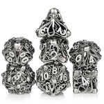 Dice Habit Dice Habit Hollow Orb Dice Set Kraken Nickel Polyhedral 7 die set