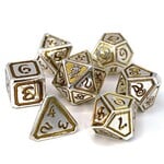 Die Hard Dice Die Hard Usurpers of Gilded Ruin Silver with Yellow Metal Polyhedral 7 die set