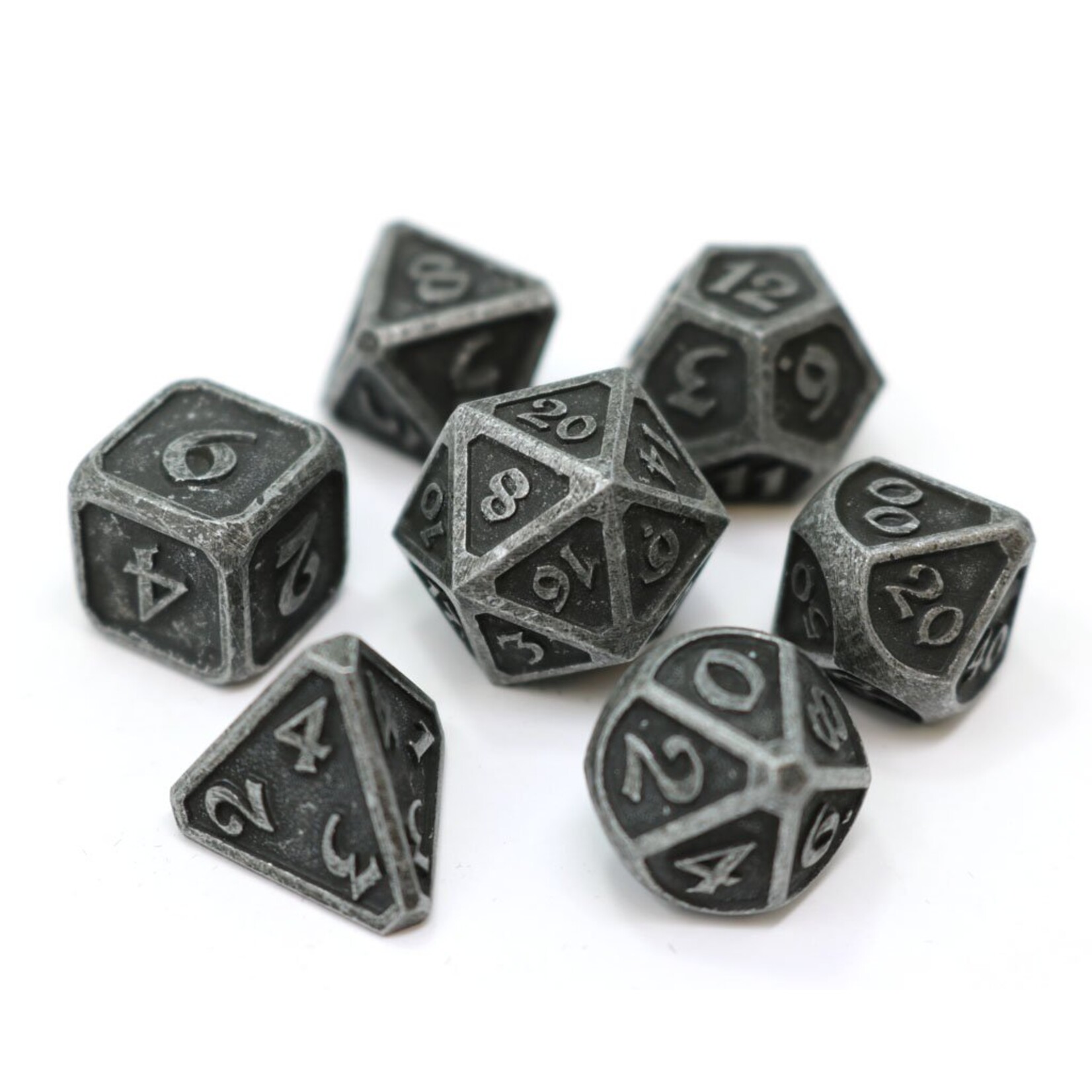 Die Hard Dice Die Hard Mythica Dark Iron Metal Polyhedral 7 die set