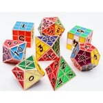 Foam Brain Games Puzzle Cube Copper Metal RPG dice 8 die set