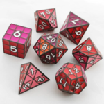 Foam Brain Games Puzzle Cube Shades of Red Metal RPG dice 8 die set