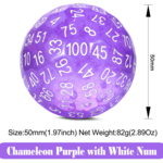 Dice Habit Dice Habit d100 Purple Glitter