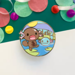 HeyyoJojo Pokemon Wooper and Wooper Paldea Party Friend Enamel Pin