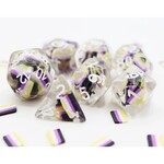 Foam Brain Games Nonbinary Flag RPG Dice 7 die set