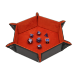 Forged Hexagon Snap Folding Dice Tray Orange