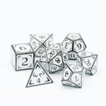 Die Hard Dice Die Hard Reticle Zenith Clone Alpha White Metal Polyhedral 7 die set