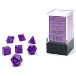 Chessex Chessex Borealis Mini Royal Purple with Gold Luminary Polyhedral 7 die set