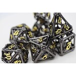 Foam Brain Games Hollow Night Bones Metal RPG dice 7 die set
