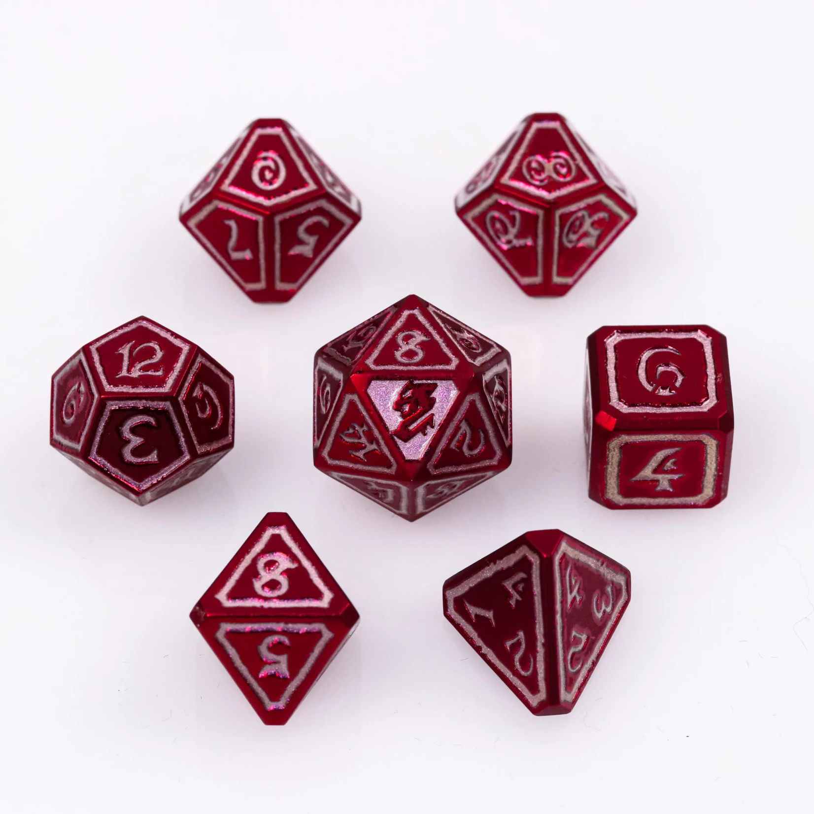 Die Hard Dice Die Hard Mages Guild Evocation Red Metal Polyhedral 7 die set