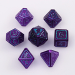 Die Hard Dice Die Hard Mages Guild Conjuration Purple Metal Polyhedral 7 die set