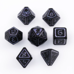 Die Hard Dice Die Hard Mages Guild Necromancy Black Metal Polyhedral 7 die set