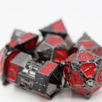 Foam Brain Games Dice 51 Blood Moon Metal RPG dice 7 die set