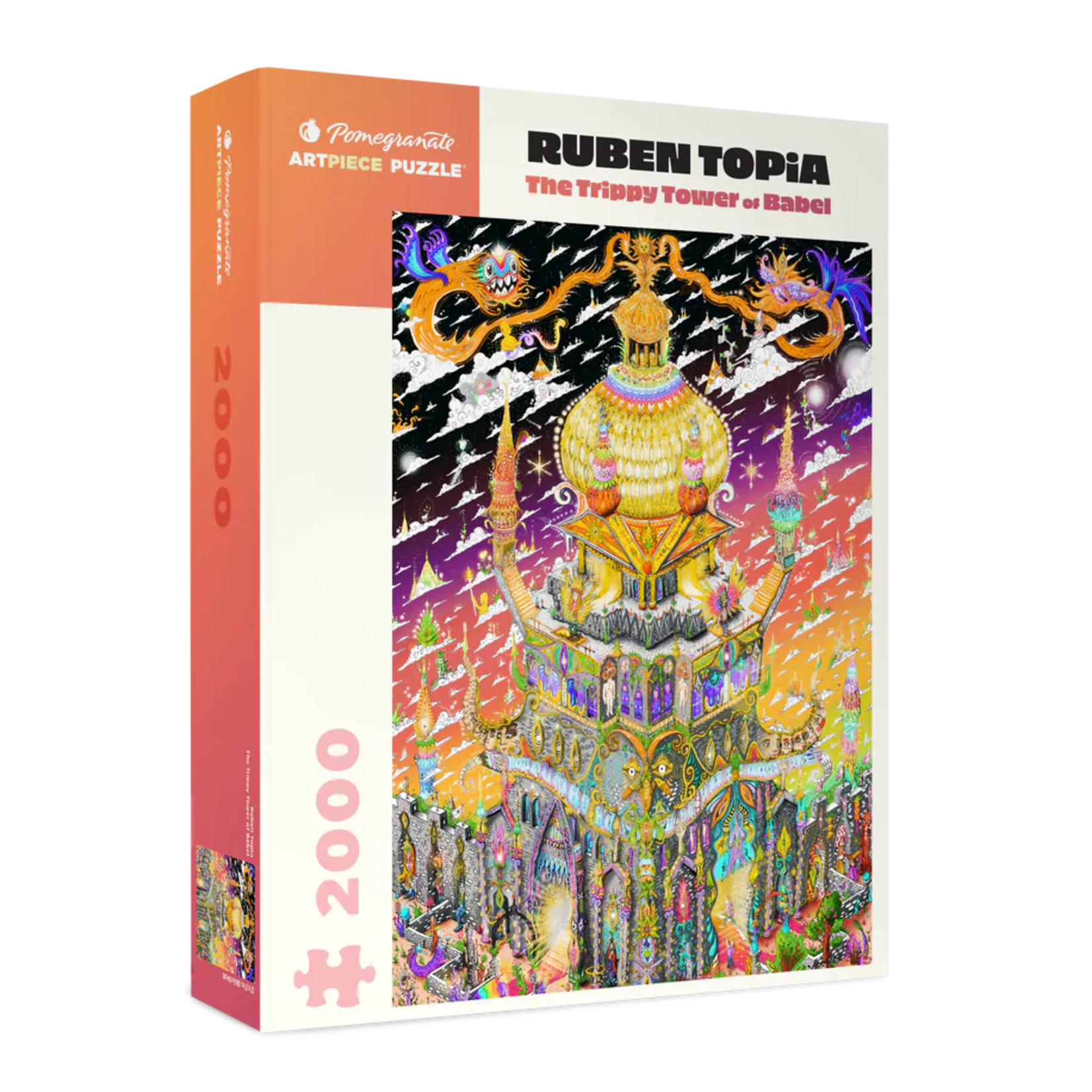 Pomegranate Communications 2000 pc Puzzle Ruben Topia The Trippy Tower of Babel