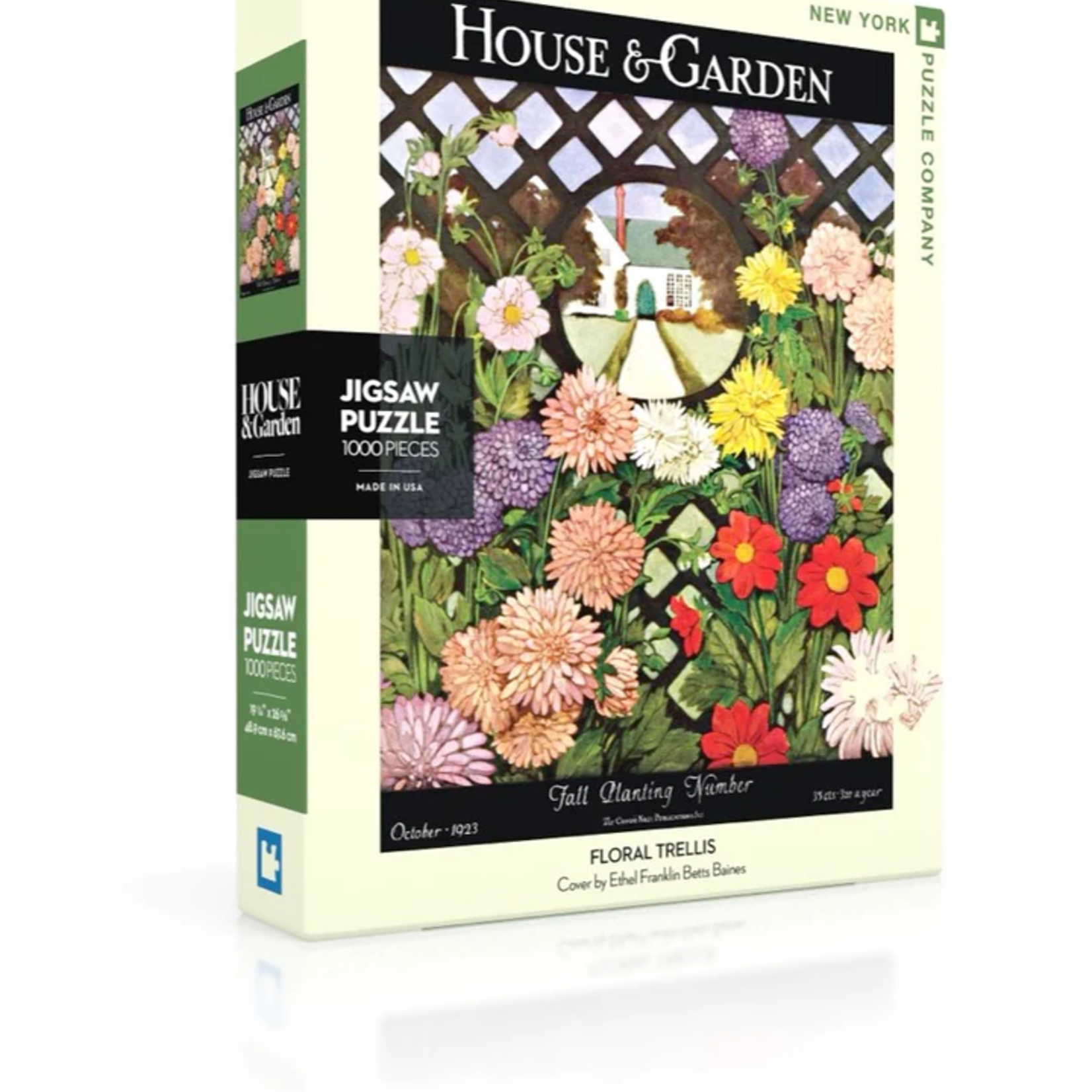 New York Puzzle Company 1000 pc Puzzle Floral Trellis