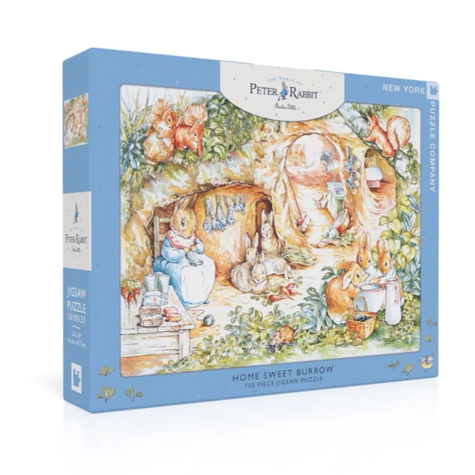 New York Puzzle Company 750 pc Puzzle Beatrix Potter Home Sweet Burrow