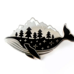 Shoal Silver Whale-derness Enamel Pin