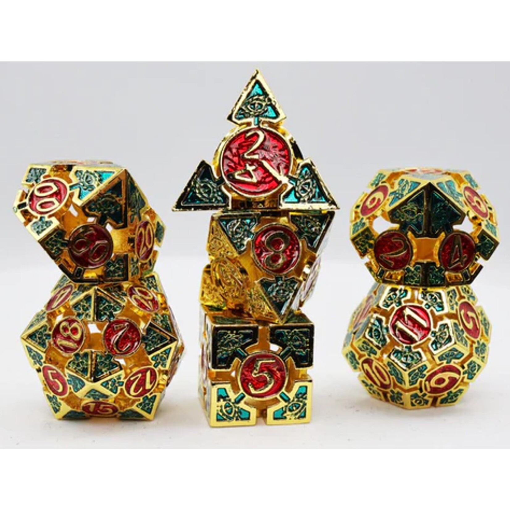 Foam Brain Games Oculus Mischievous Metal RPG dice 7 die set