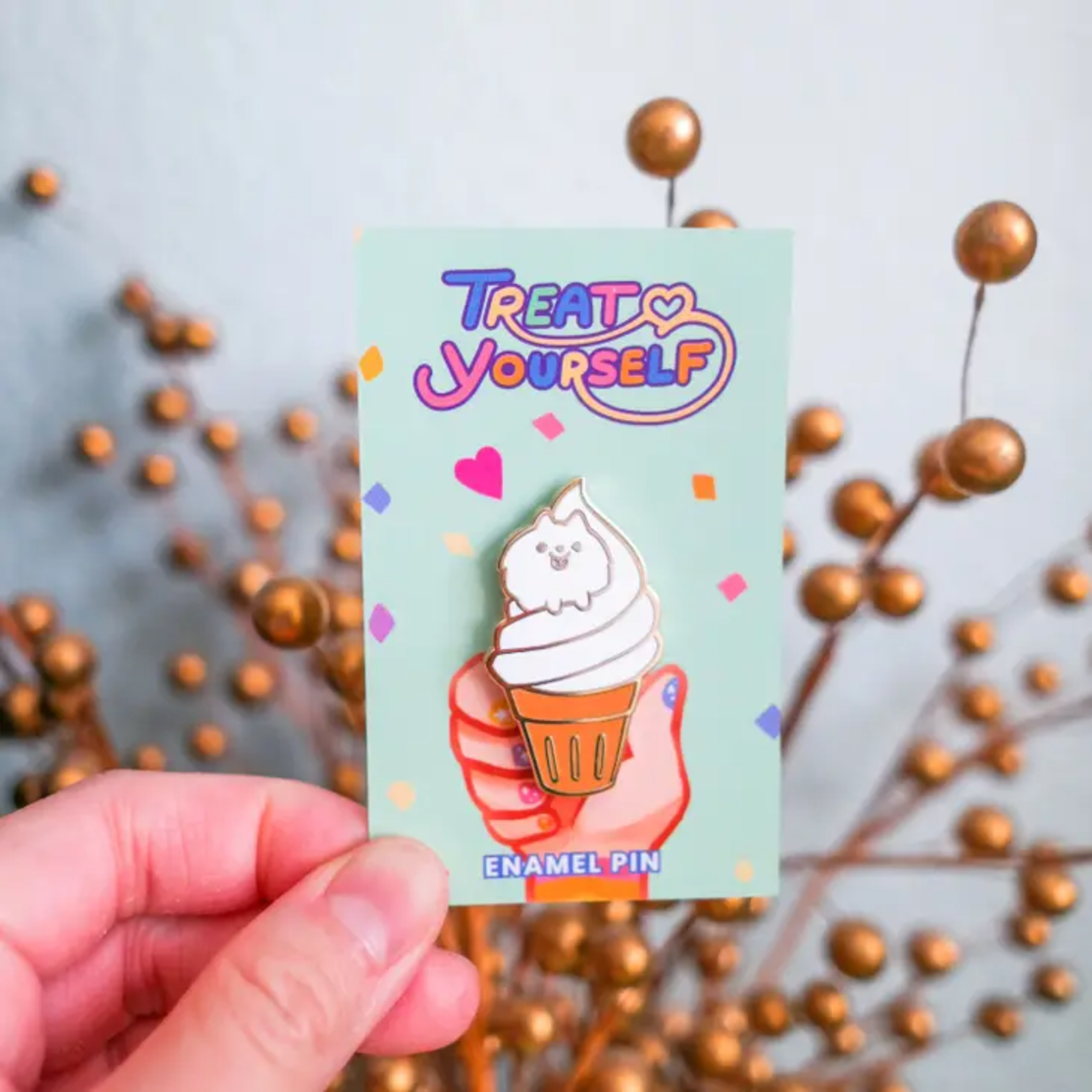 Thousand Skies Fast Food Soft Serve Ice Cream and Pom Enamel Pin