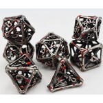 Foam Brain Games Hollow Vampire Bones Metal RPG dice 7 die set