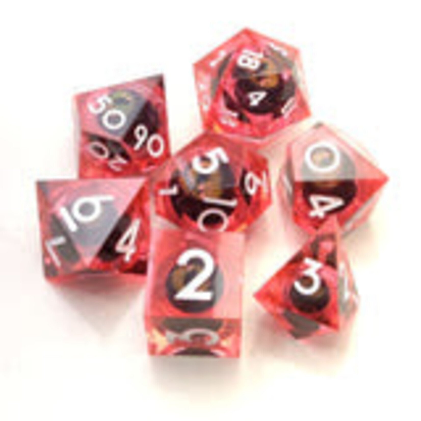 Foam Brain Games Sharp Edge Moving Eye Cerberus Watch Resin RPG Dice 7 die set