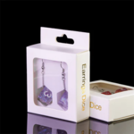 Foam Brain Games d6 Galaxy Earrings Purple and Black