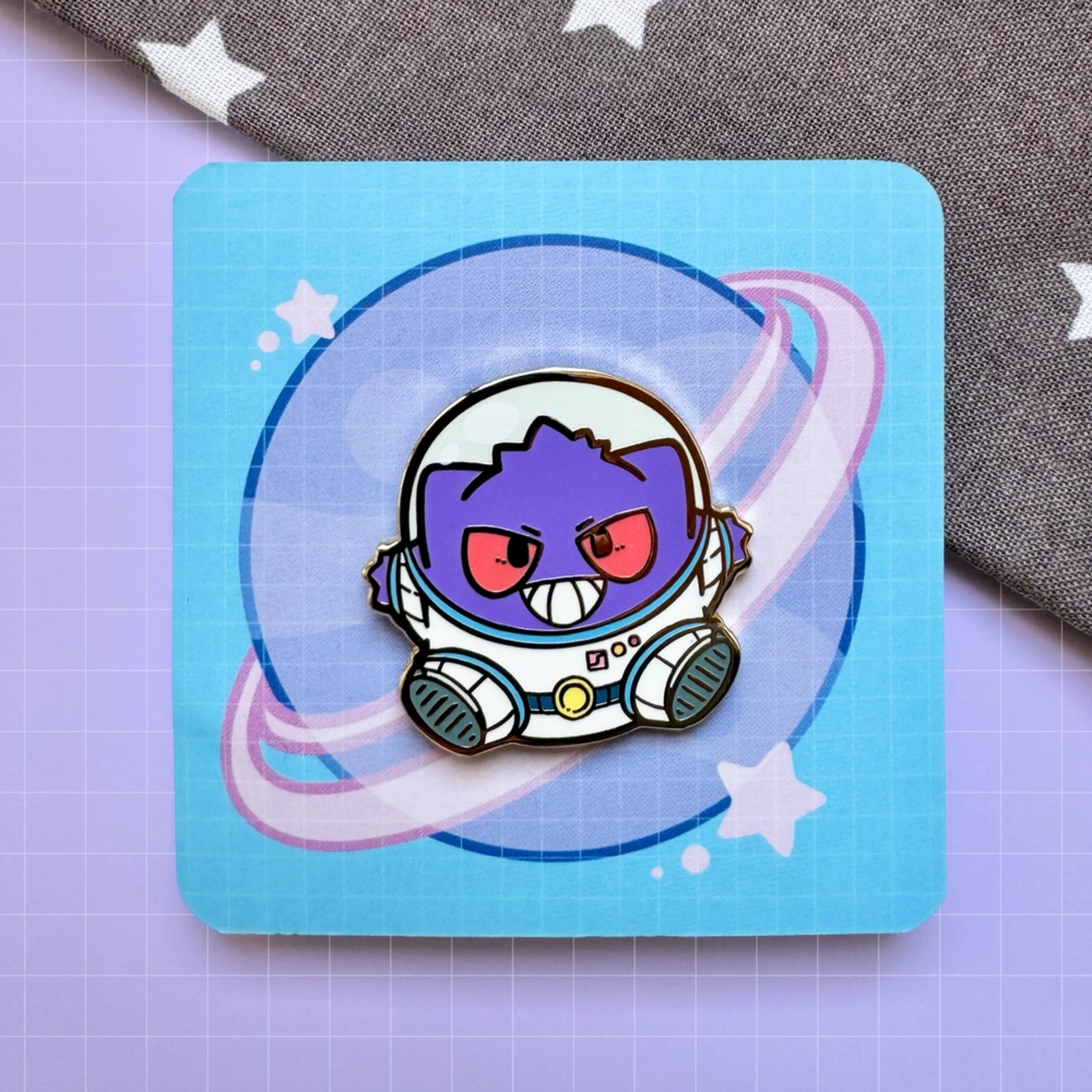 HeyyoJojo Pokemon Gengar Galaxy Enamel Pin