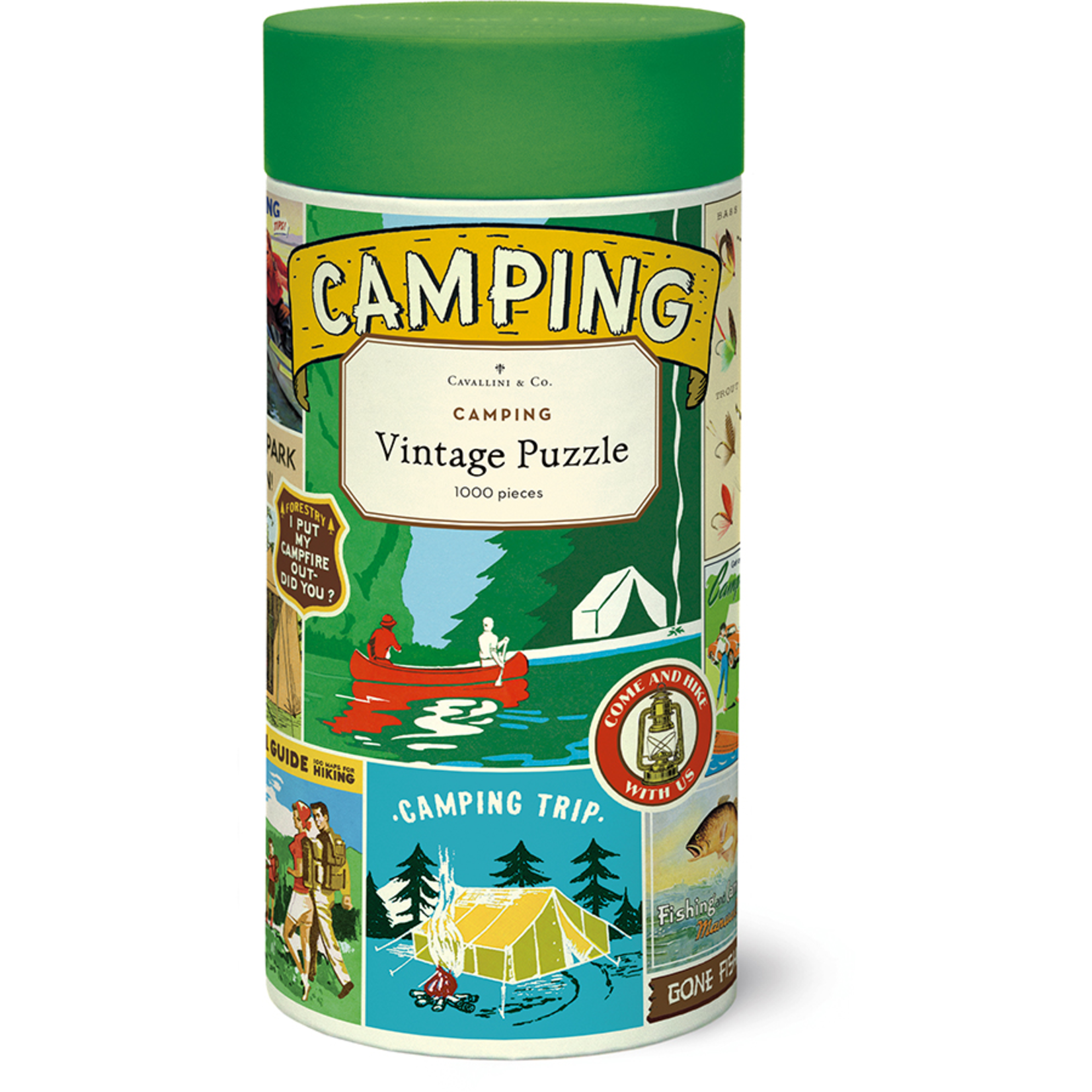 Cavallini and Co 1000 pc Puzzle Camping