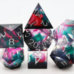 Foam Brain Games Sharp Edge Daytona Resin RPG Dice 7 die set