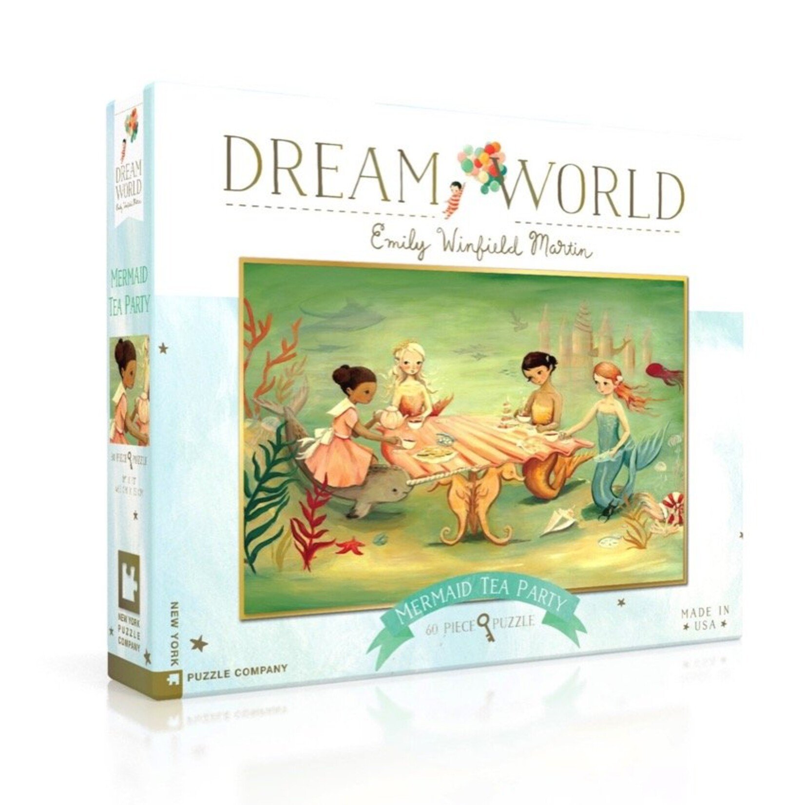 New York Puzzle Company 60 pc Puzzle Dream World Mermaid Tea Party