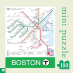New York Puzzle Company 100 pc Mini Puzzle Boston T Map