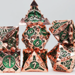 Foam Brain Games Quiver of Arrows Jungle Arrow Metal RPG dice 7 die set