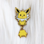 Sugar Cubed Studios Eeveelution Dangle Tail Enamel Pin Jolteon