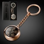 Dice Habit Dice Habit Mini Dice Keychain Rose Gold Polyhedral 7 die set