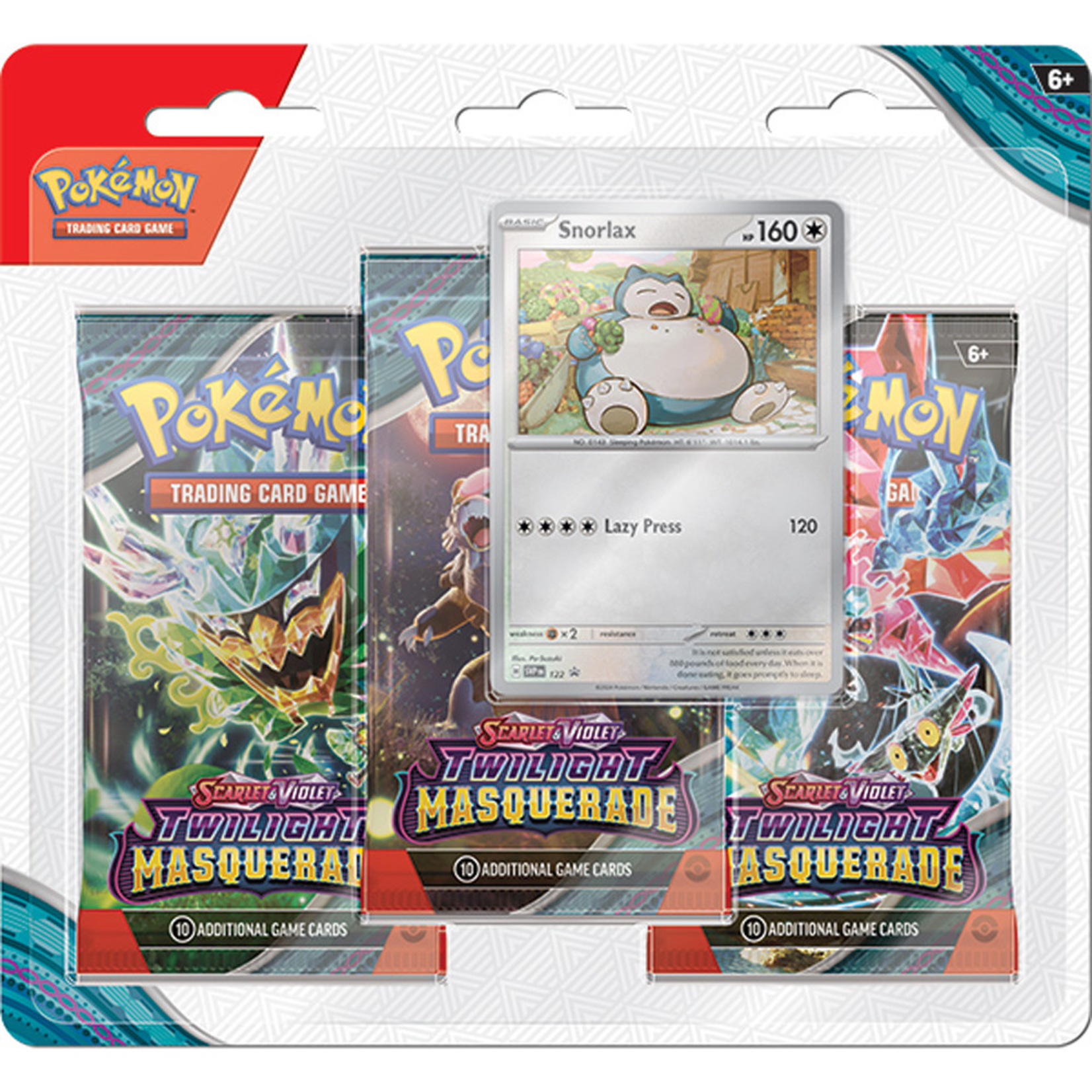 Pokemon Company International Pokemon Scarlet and Violet Twilight Masquerade 3-Pack Booster Blister Snorlax