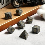Dice Habit Dice Habit Gemstone Soapstone Natural Polyhedral 7 die set