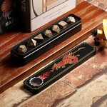 Dice Habit Dice Habit Gemstone Bamboo Leaf Agate Natural Polyhedral 7 die set