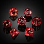 Dice Habit Dice Habit Glass Dice Set Ruby Zircon Polyhedral 7 die set