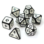 Die Hard Dice Die Hard Mythica Dreamscape Frostfell White with Black Metal Polyhedral 7 die set