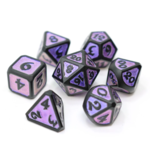 Die Hard Dice Die Hard Mythica Dreamscape Nightshade Purple with Black Metal Polyhedral 7 die set