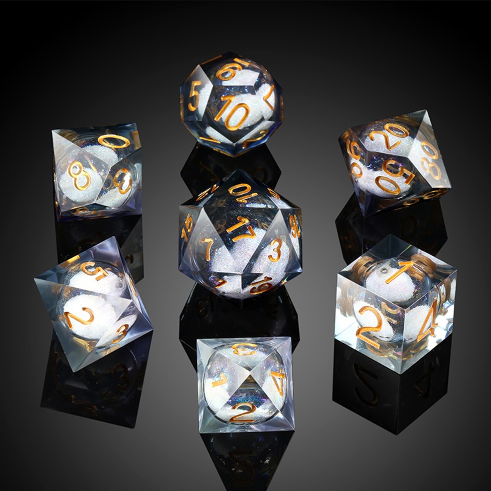 Dice Habit Dice Habit Liquid Core Deep Space Polyhedral 7 Die Set