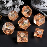 Dice Habit Dice Habit Liquid Core Peach Polyhedral 7 Die Set