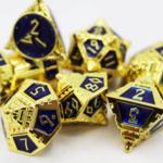 Foam Brain Games Dice 51 Cobalt Cosmos Metal Dice 7 die set