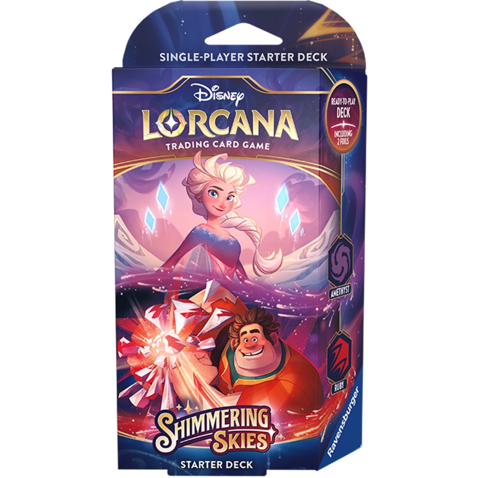 Ravensburger Disney Lorcana Shimmering Skies Starter Deck Amethyst Ruby