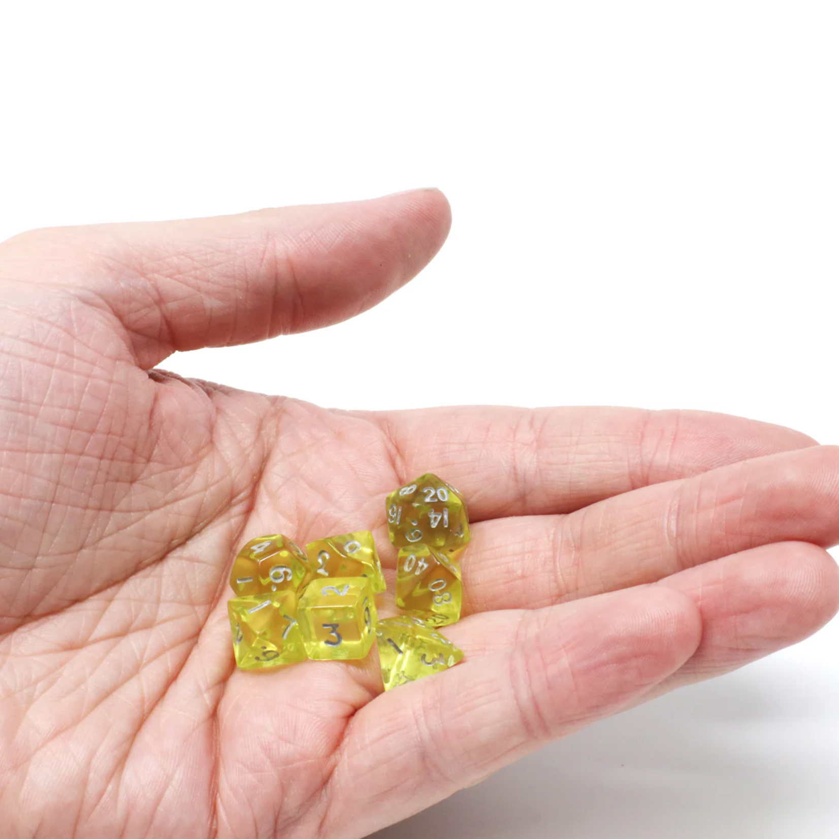 Die Hard Dice Die Hard Critlings Sunbeam Yellow w/ Grey Polyhedral 7 die set