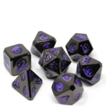 Die Hard Dice Die Hard Spirit Saga Black w/ Purple Metal Polyhedral 7 die set