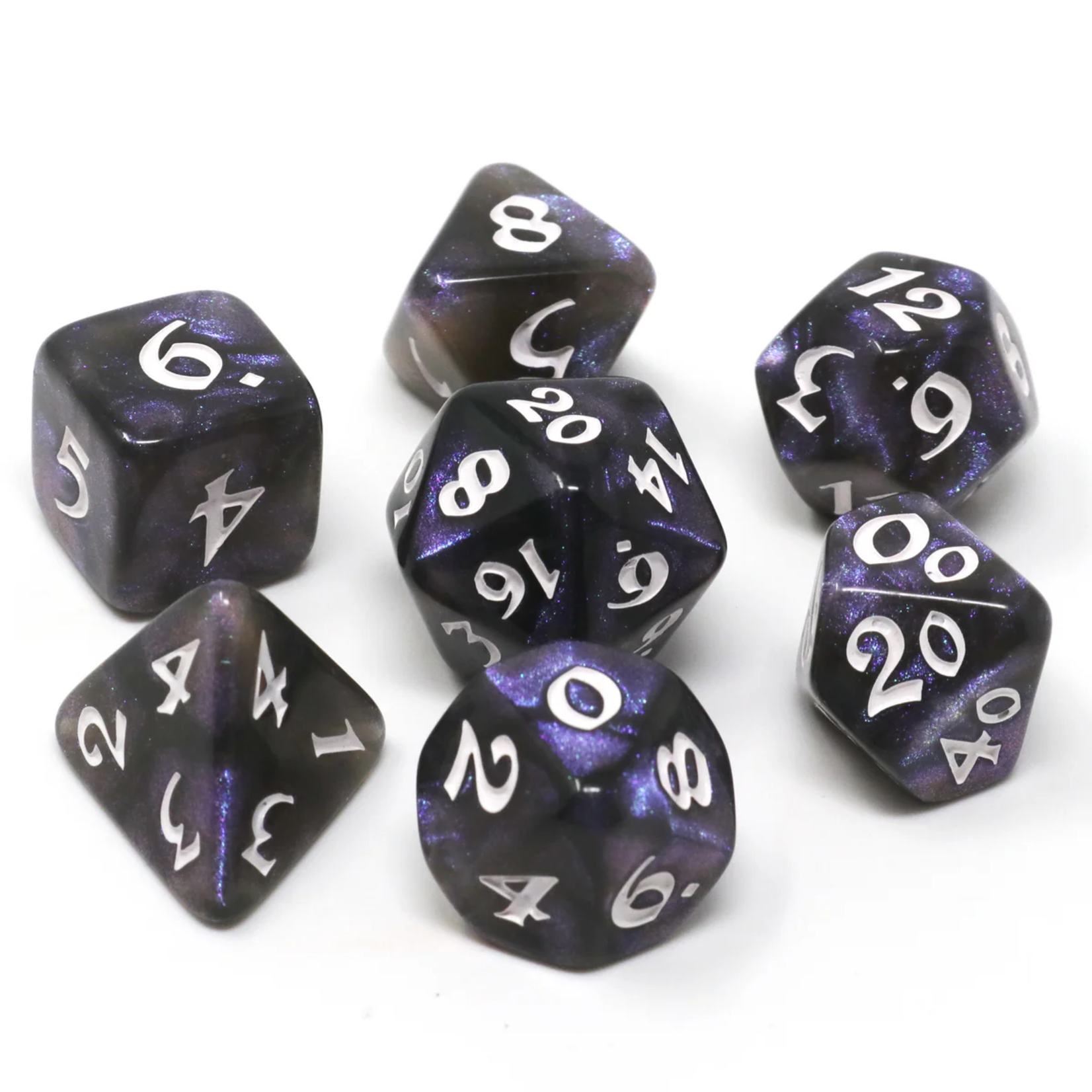 Die Hard Dice Die Hard RPG Set Elessia Kybr Passion w/ White Polyhedral 7 die set