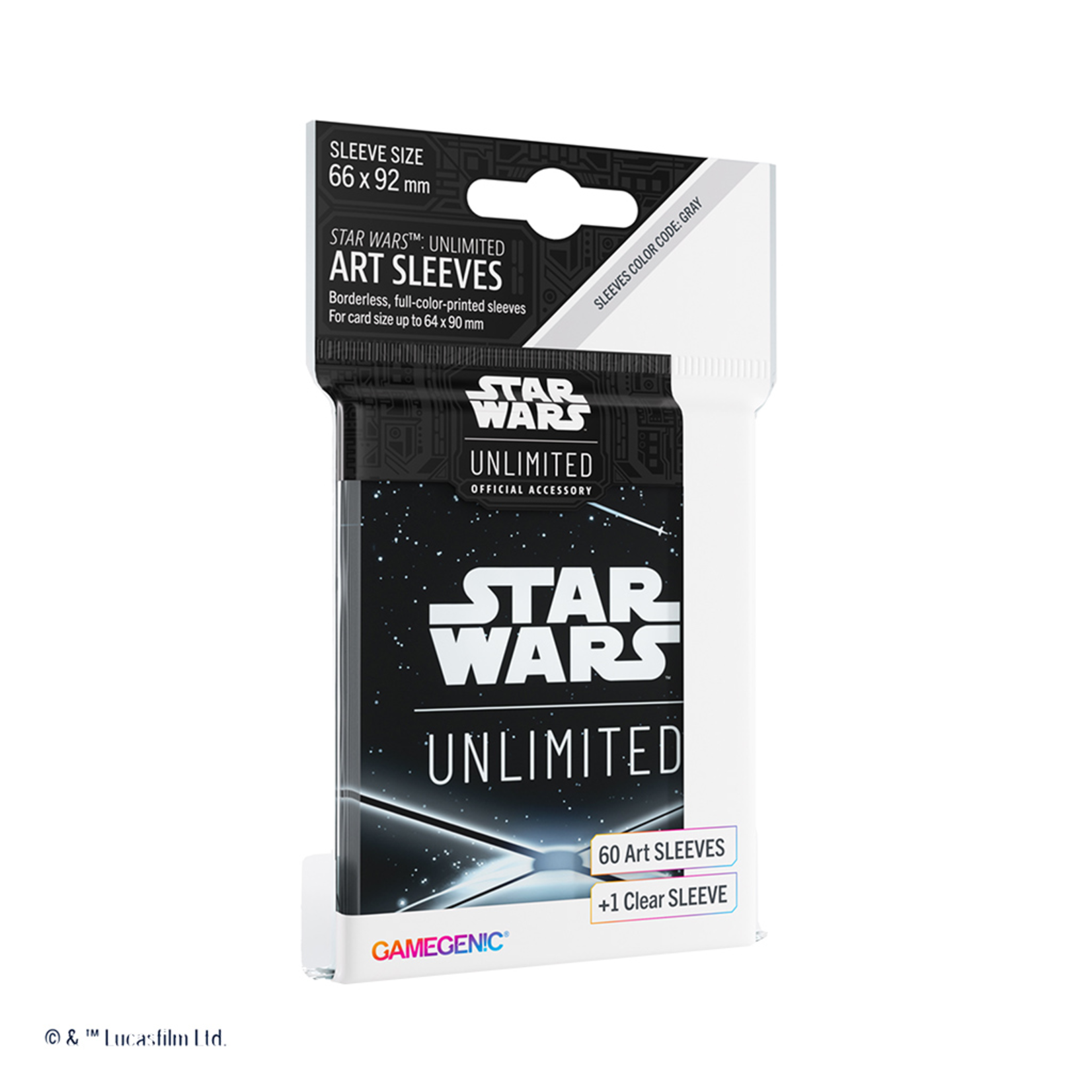 Gamegenic GameGenic Star Wars Unlimited Art Sleeves Card Back Black 60 ct