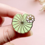 Alum and Ink Mini Water Lily Pad Enamel Pin